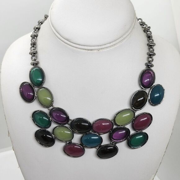 Liz Claiborne Multicolor Bib Necklace - Picture 1 of 6
